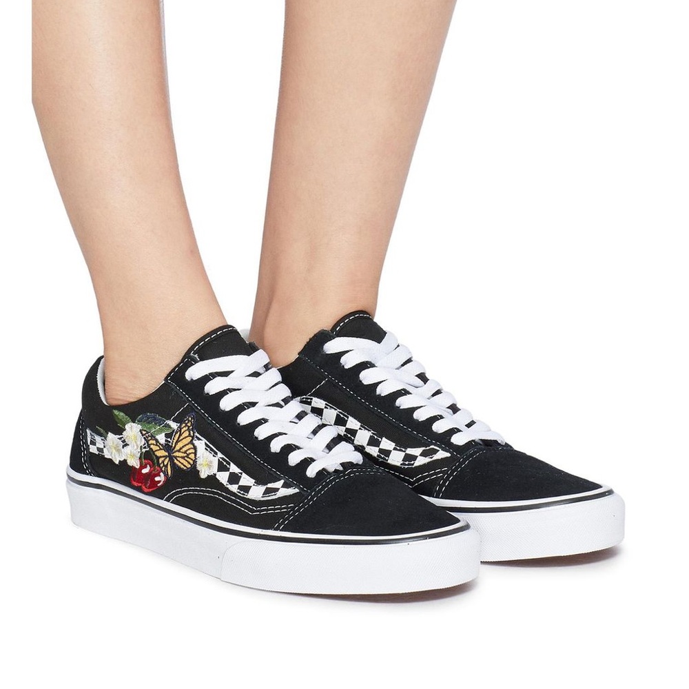 Vans Checker Floral Old Skool Shoes